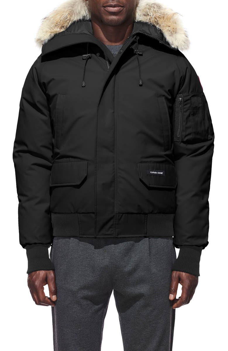 Canada Goose Chilliwack Down Bomber Jacket with Genuine Coyote Fur Trim, Main, color, 