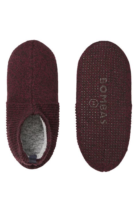 Marl Knit Gripper Slippers (Men)
