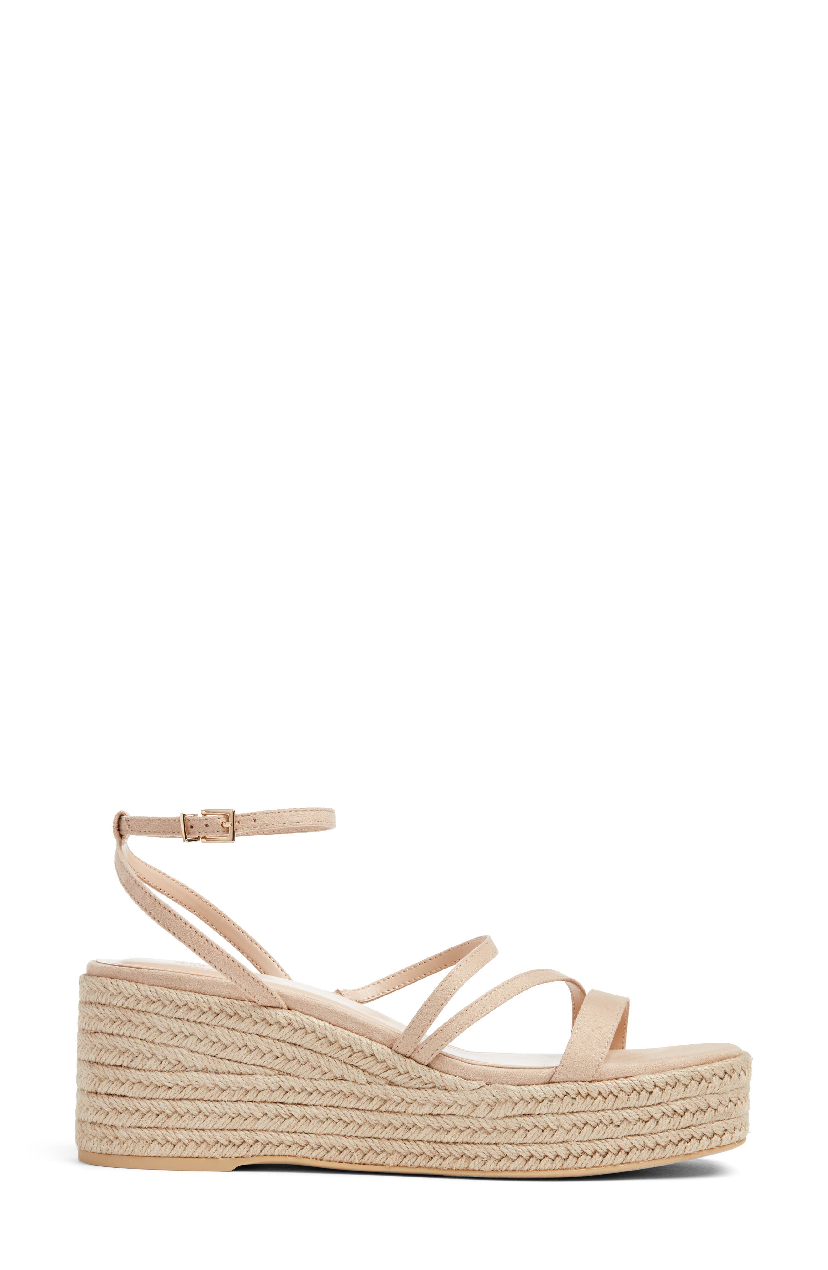 BP. Coco Espadrille Ankle Strap Platform Wedge Sandal, Alternate, color, Tan Light