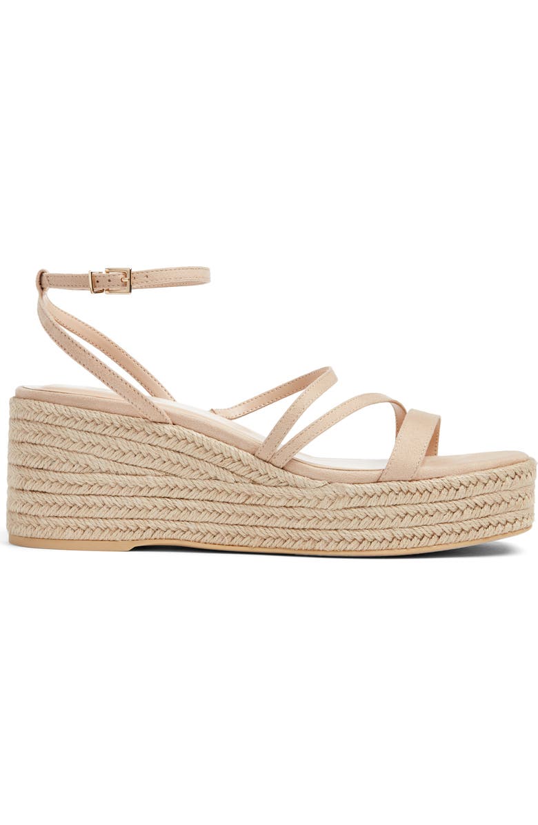 BP. Coco Espadrille Ankle Strap Platform Wedge Sandal, Alternate, color, Tan Light