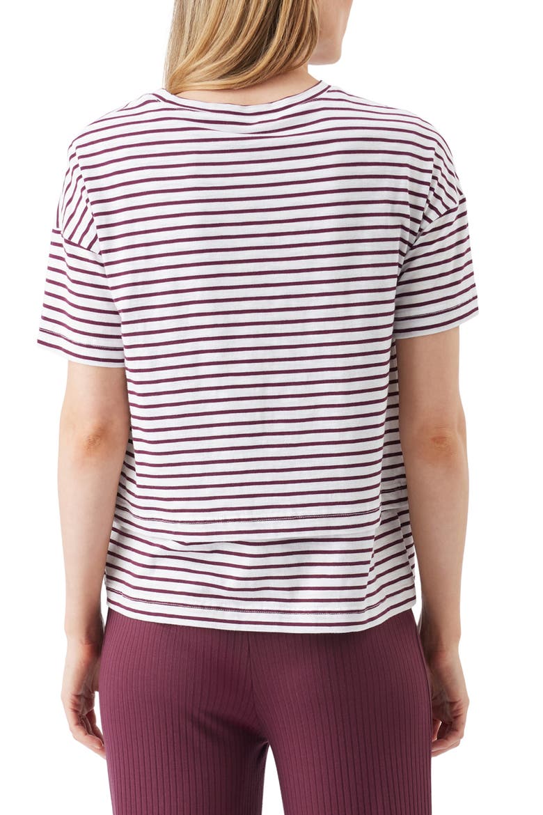 Claudette Nursing Tee, Alternate, color, White / Maroon