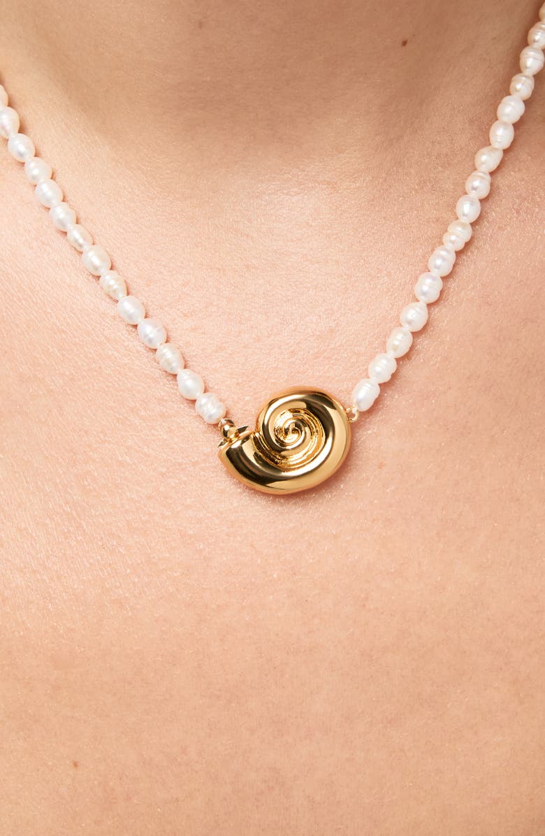 Ana Luisa Shell Necklace - Adora, Alternate, color, Gold
