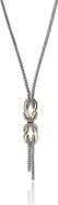 John Hardy Infinite Love Knot 14k Gold & Sterling Silver Pendant Necklace