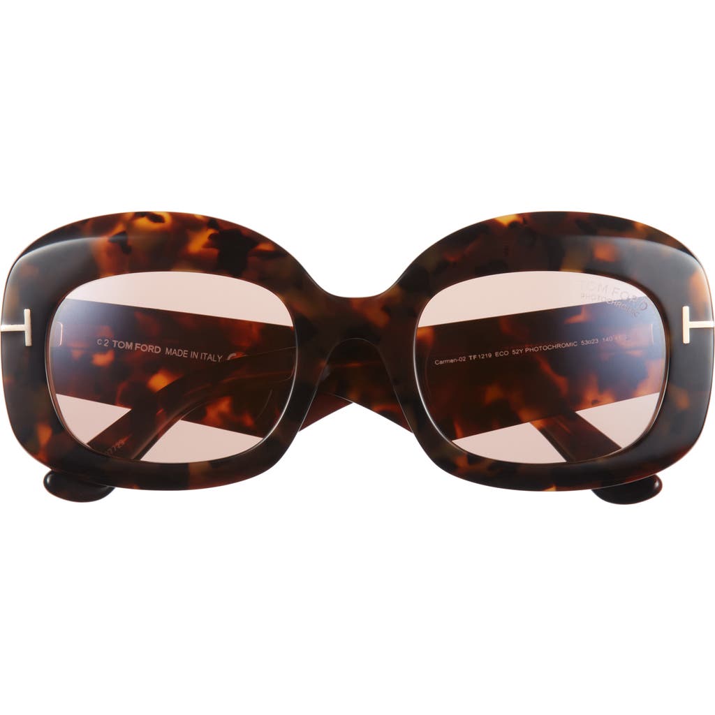 Tom Ford 53mm Square Sunglasses In Brown