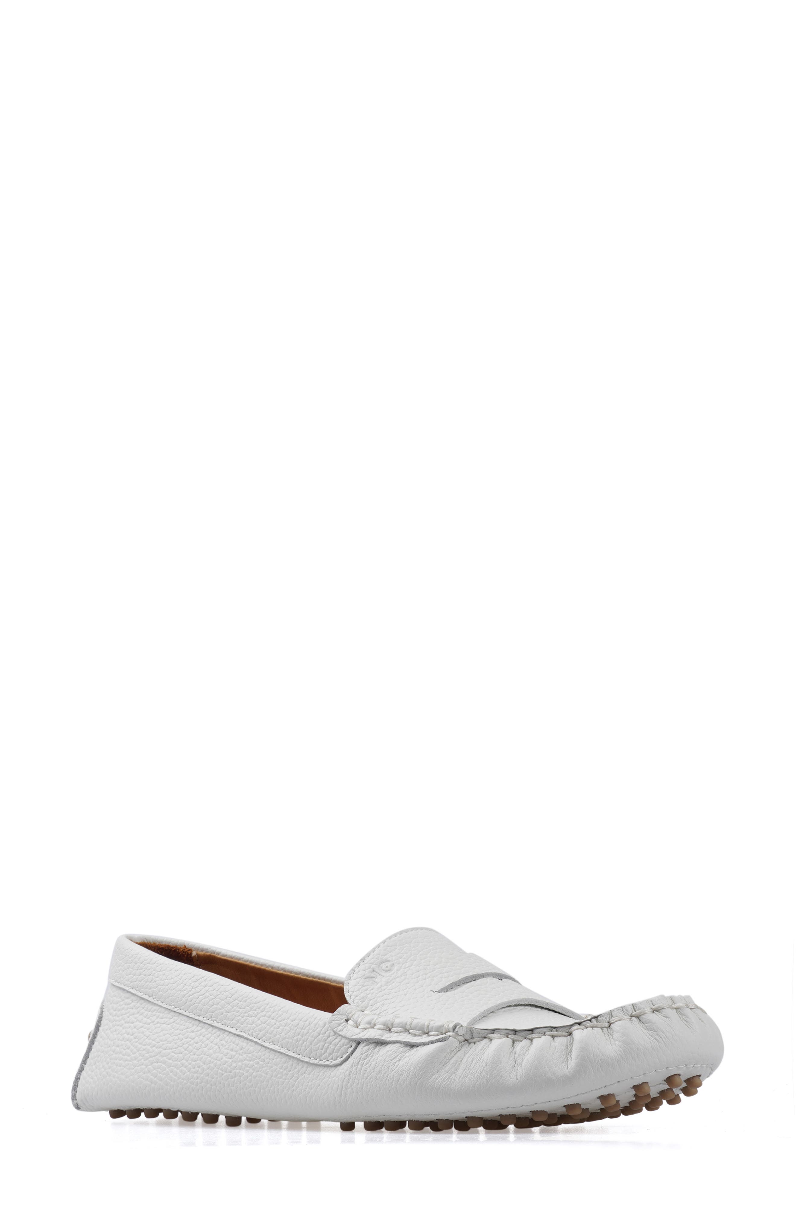 National Comfort Talulah Penny Loafer in White Leather 