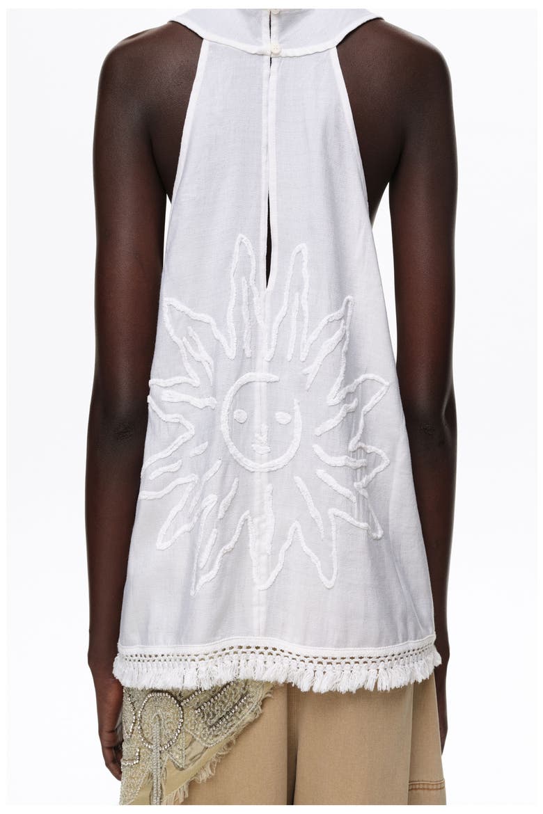 Fringed Wrap Top, Alternate, color, WHITE