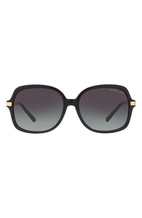 57mm Gradient Square Sunglasses