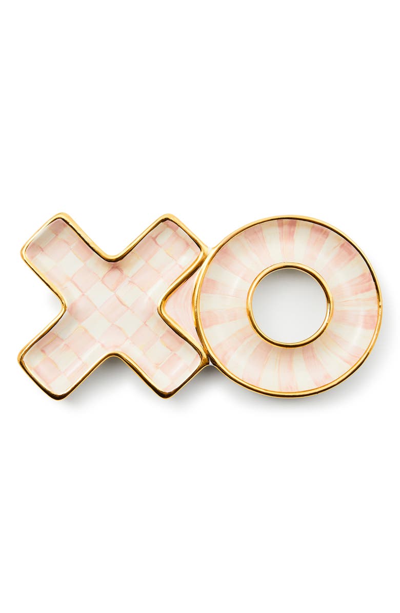 MACKENZIE CHILDS Rosy Check XO Dish, Alternate, color, Rosy