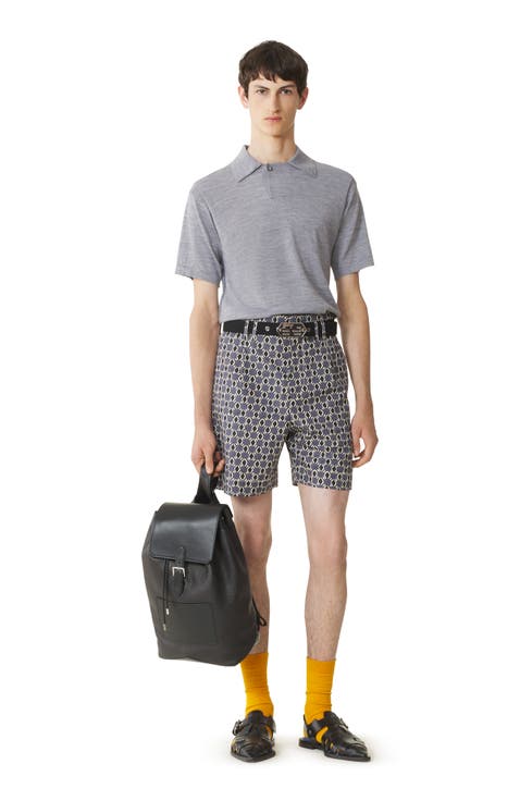 Printed Cotton Shorts