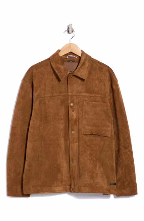 Boxy Microsuede Shirt Jacket
