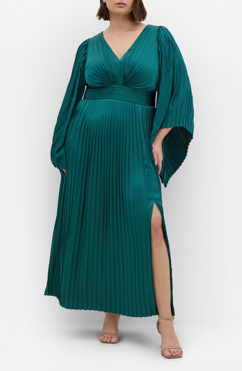 Carmina Long Sleeve Maxi Dress (Plus)