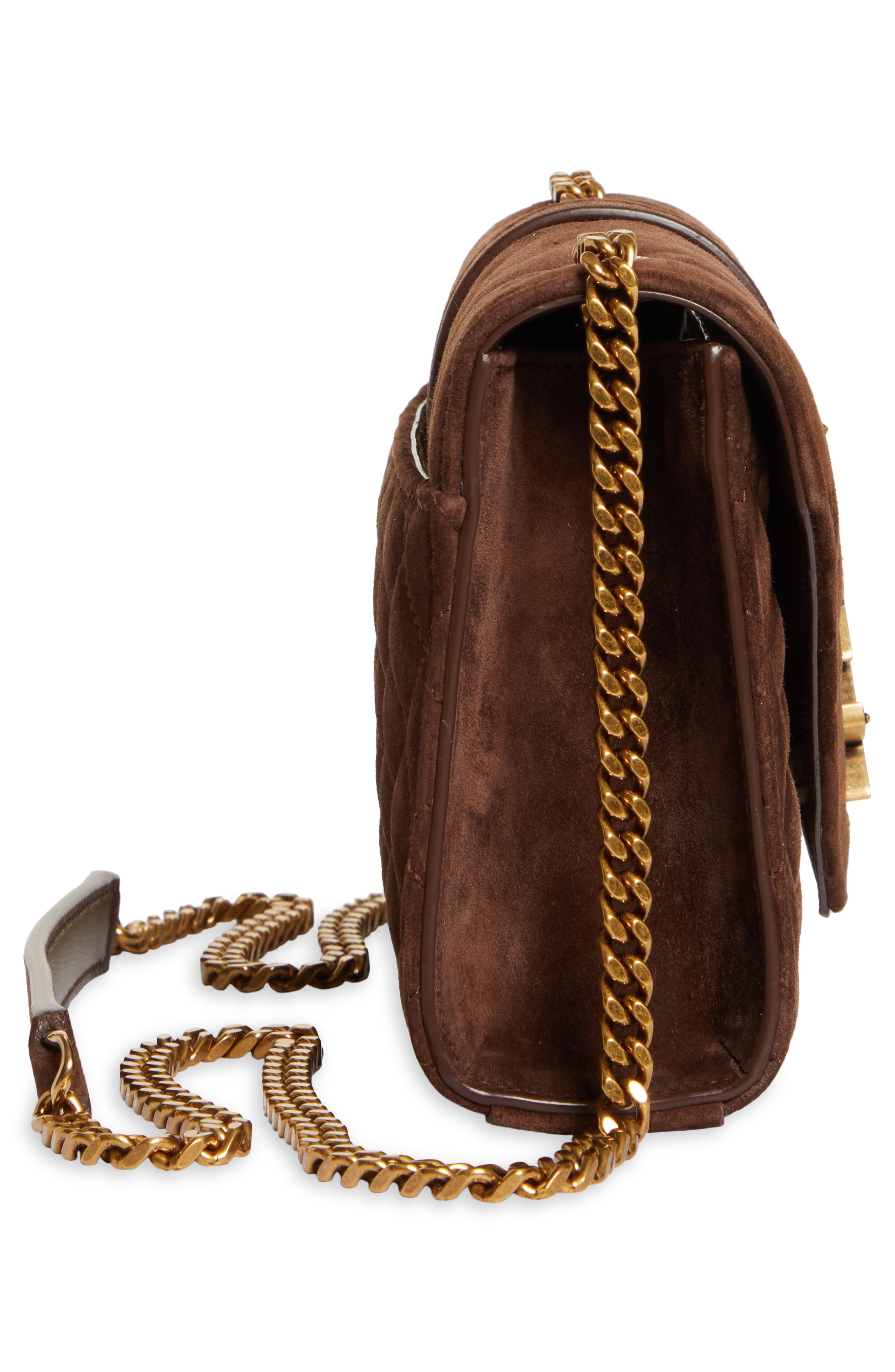 Saint Laurent Small Envelope Suede Crossbody Bag, Alternate, color, 