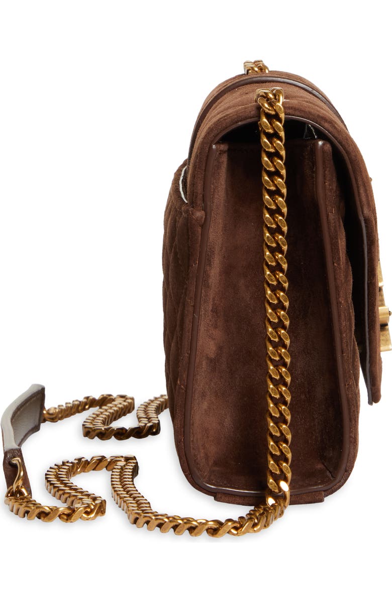 Saint Laurent Small Envelope Suede Crossbody Bag, Alternate, color,