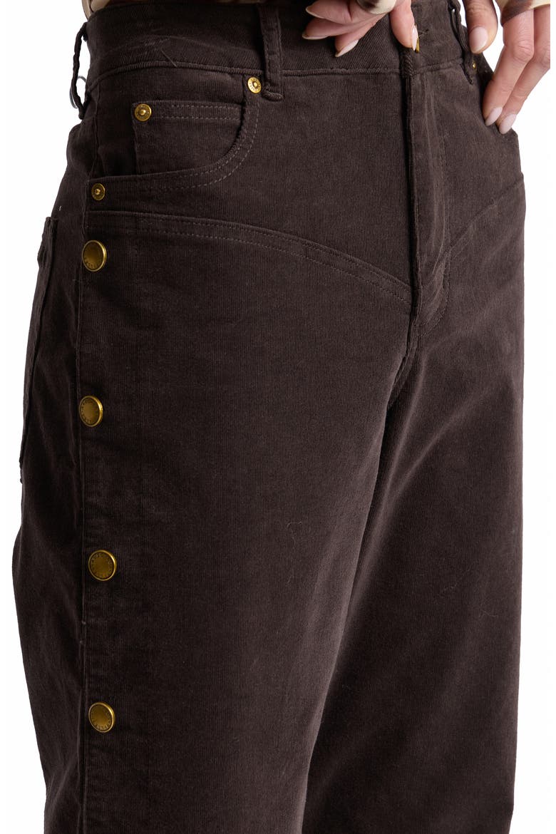 High Waist Side Shank Straight Leg Jeans, Alternate, color, DARK ROAST