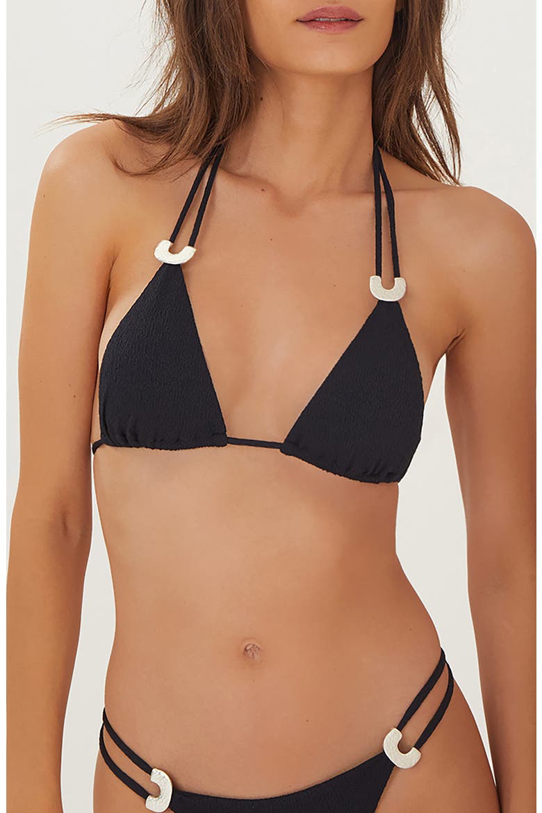 Firenze Sami Triangle String Bikini Top, Main, color, BLACK