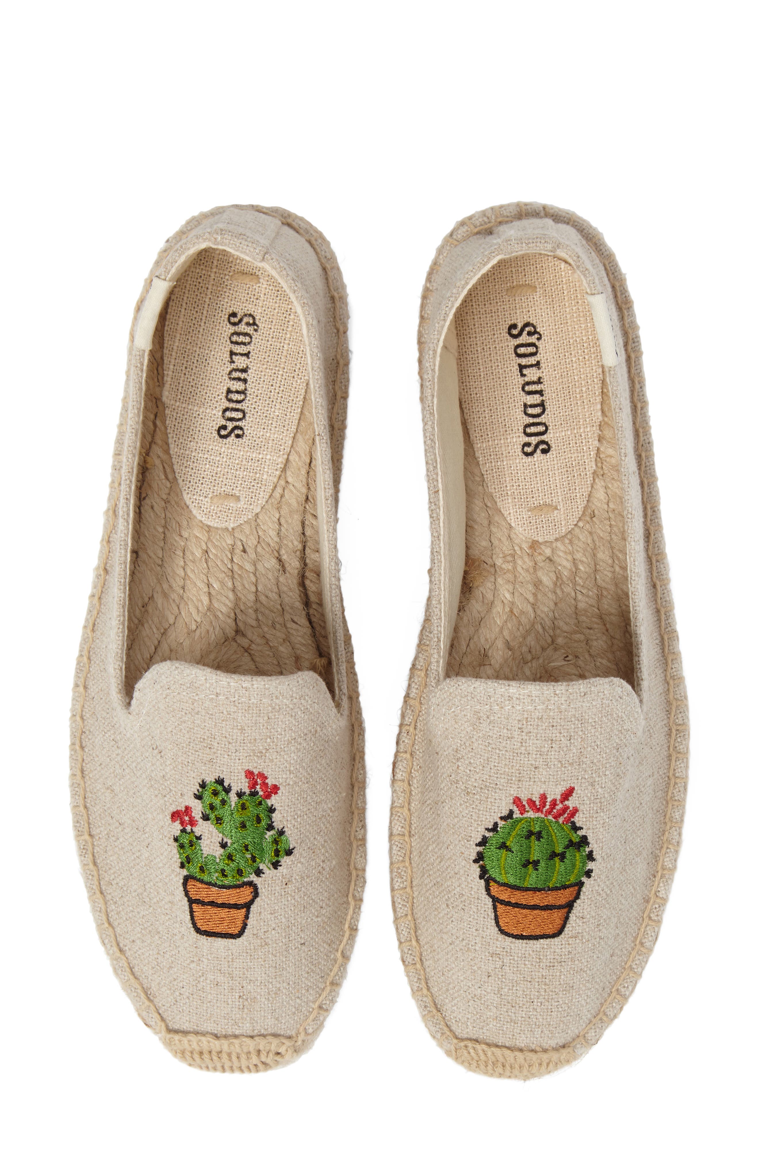 Soludus Cactus Platform Espadrille, Main, color, SAND CANVAS