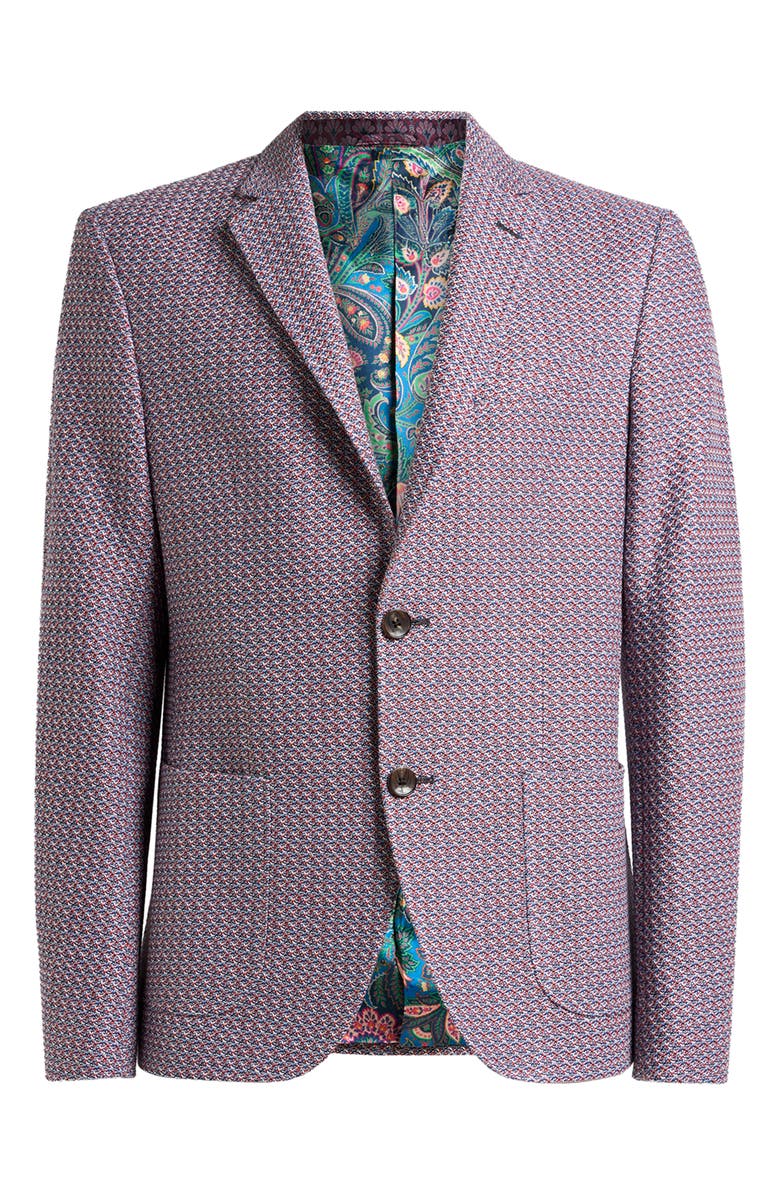 Etro Roma Jersey Jacquard Sport Coat, Main, color, Var. Multicolor F.do Viola