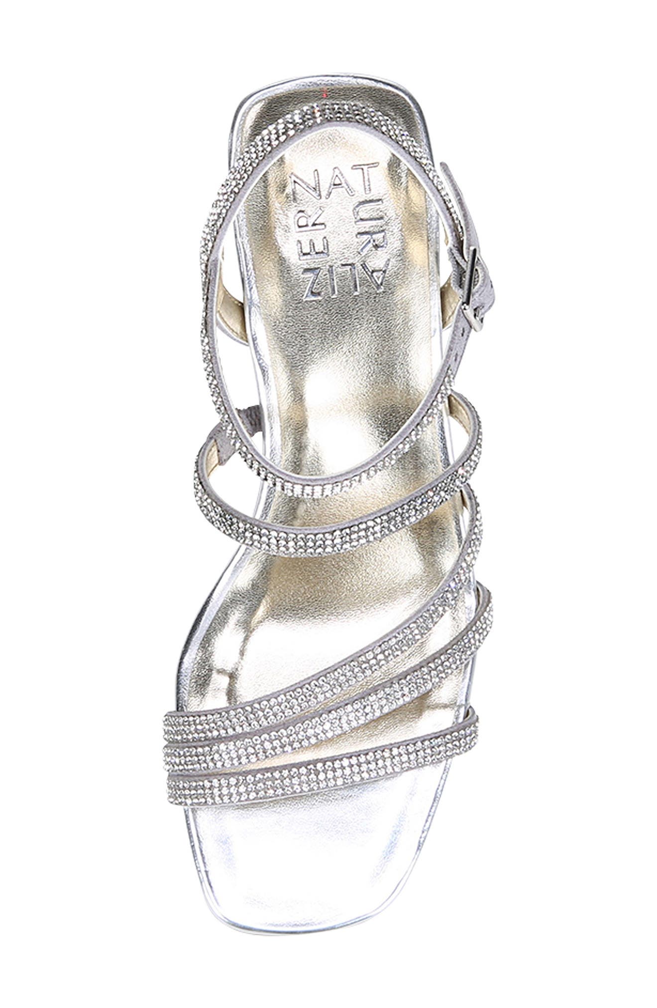Niko 2 Embellished Strappy Sandal, Alternate, color, SILVER