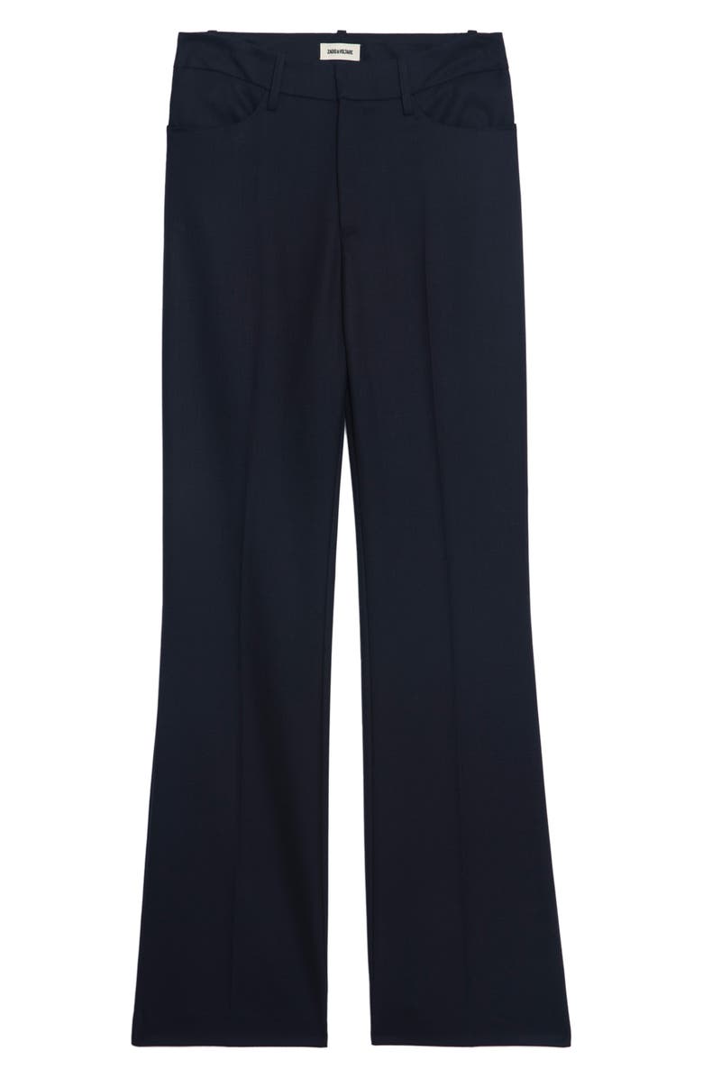 Zadig & Voltaire Pistol Virgin Wool Grain de Poudre Pants, Alternate, color, 