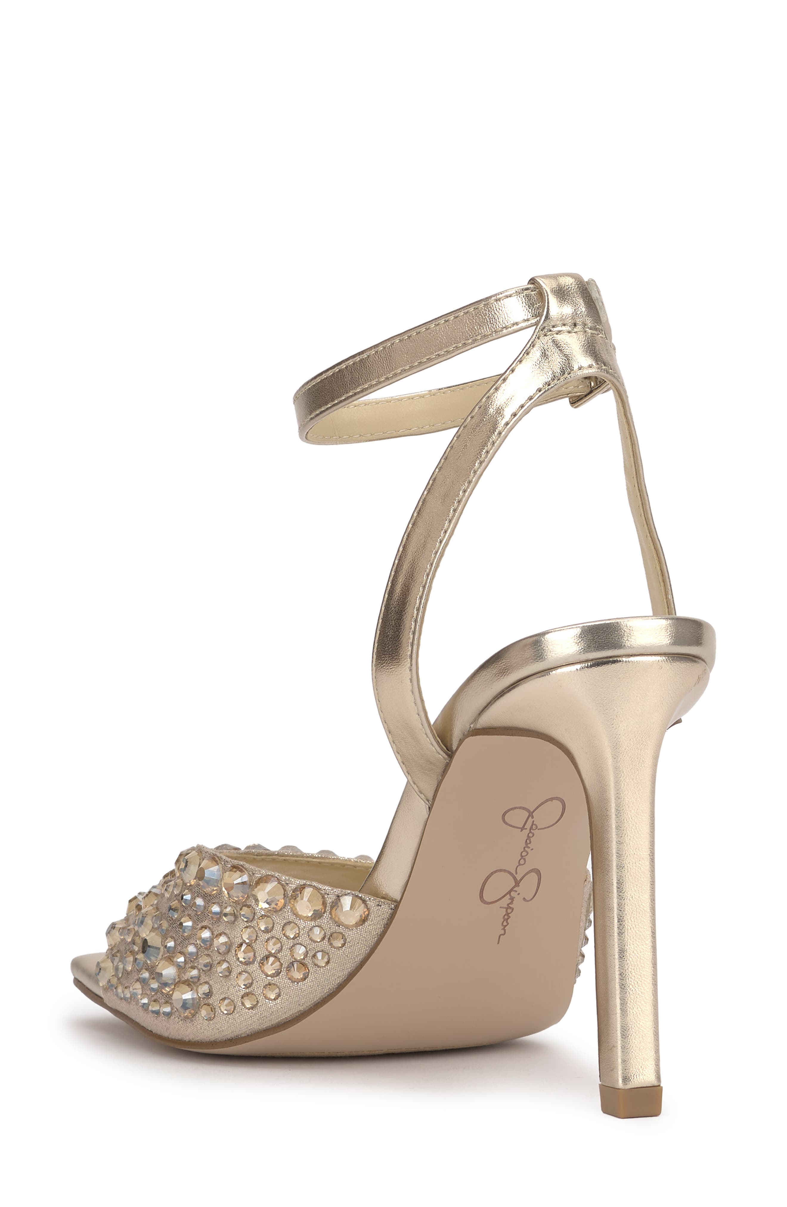 Lendall Ankle Strap Sandal, Alternate, color, CHAMPAGNE