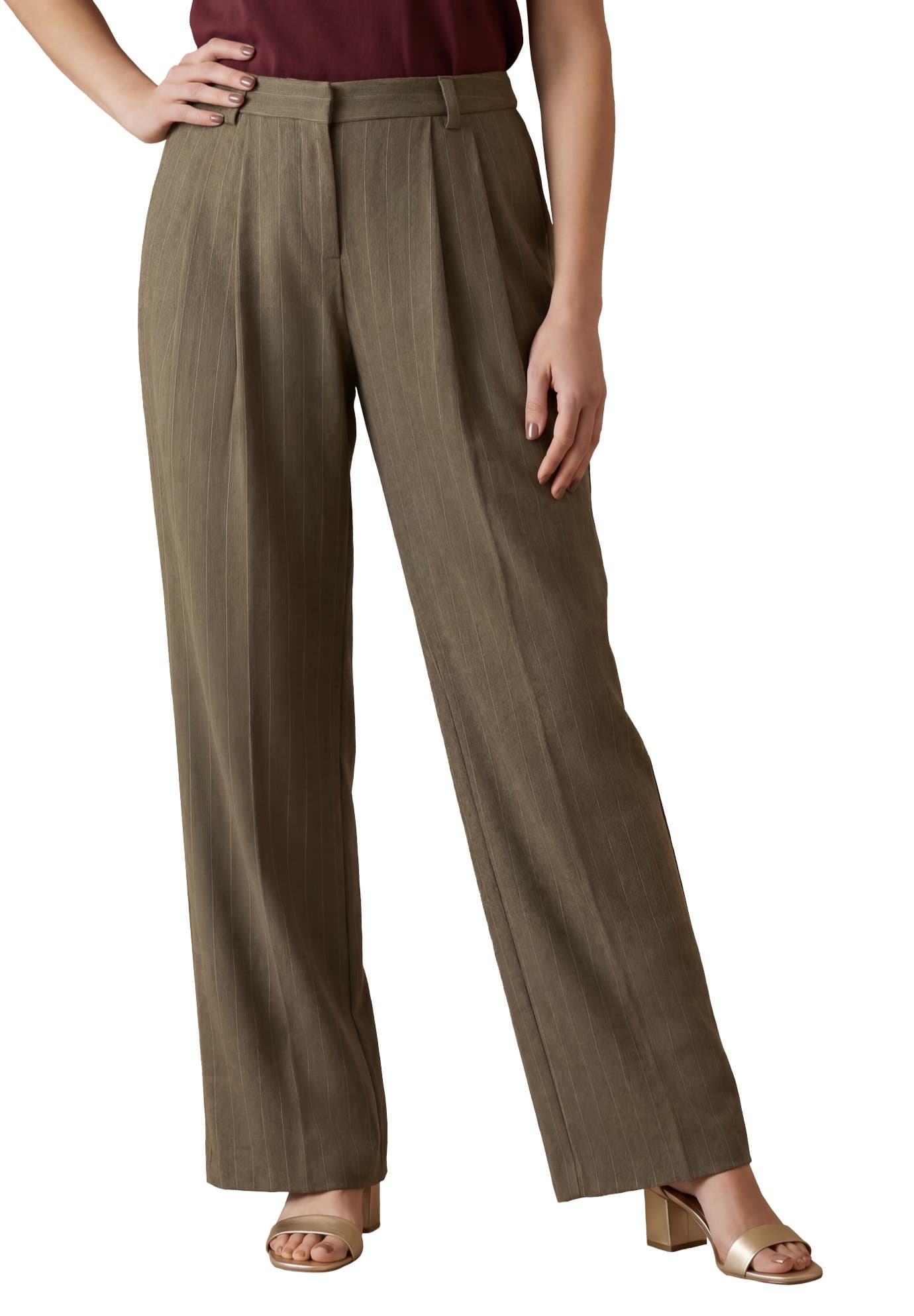 BROWN HERRINGBONE STRIPE