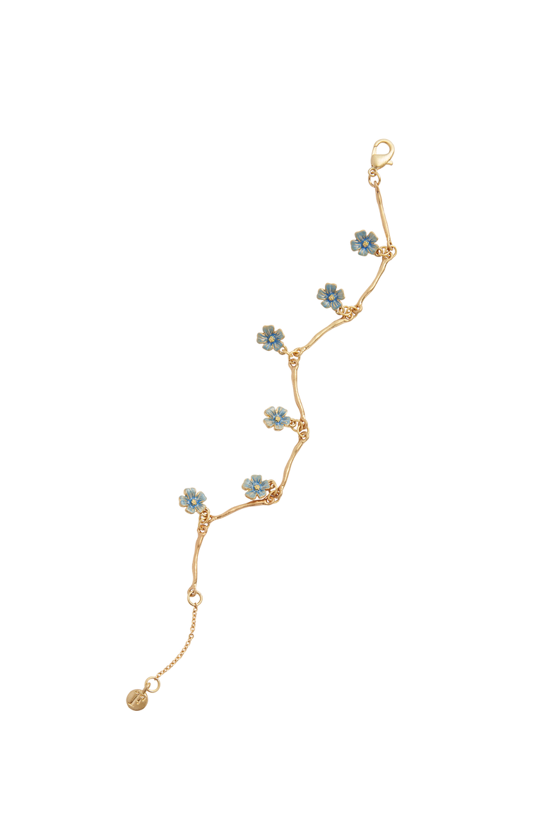 Forget-Me-Not Bracelet, Alternate, color, Blue & Gold