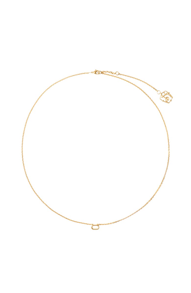 Burberry Charm Fine Chain Necklace, Main, color, Gold