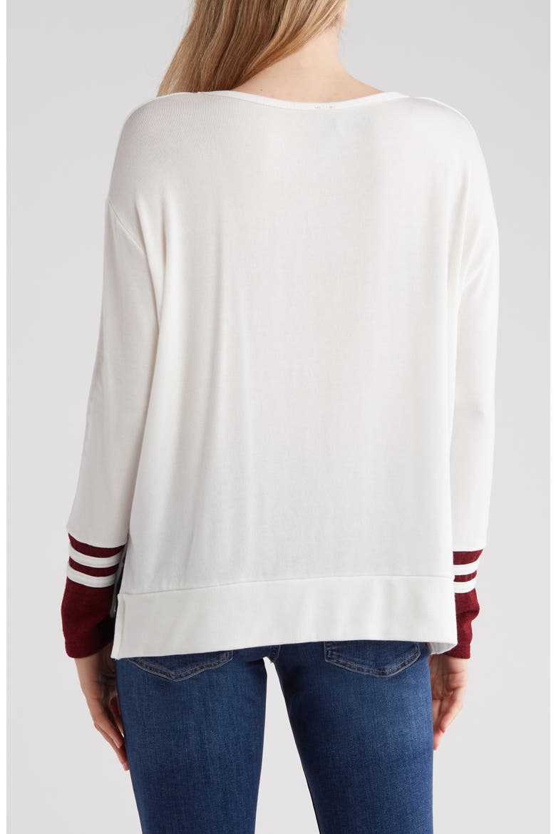 Spring Varsity Sweater, Alternate, color, IVORY
