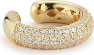 GLAZE JEWELRY 14K Gold Plated Sterling Silver CZ Cuff Earring
