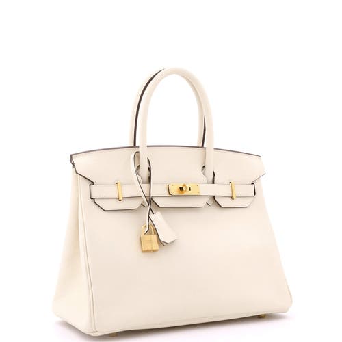 Pre-owned Hermes  Hermes Birkin Handbag Light Epsom With Rose Gold Hardware 30 In Brown