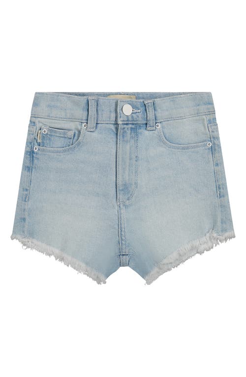 Shop Dl1961 Kids' Lucy Cutoff Denim Shorts In Poolside Frayed
