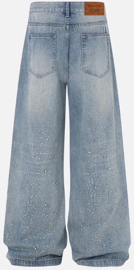 AELFRIC EDEN Rhinestone Baggy Jeans | Nordstrom
