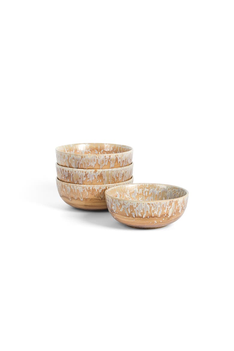 Hanami Stoneware Bowl Set, Main, color, Beige