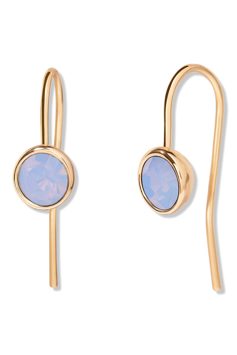 Mia 14k Gold Plate & Cubic Zirconia Drop Earrings, Main, color, GOLD