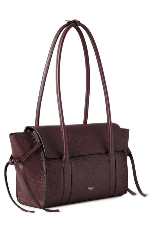 Mulberry Small Soft Bayswater Nubuck Leather Satchel In Black Cherry