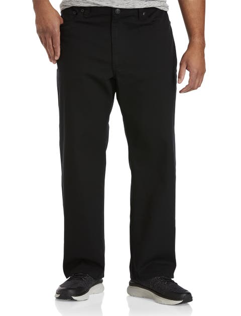 Black Relaxed-Fit Stretch Jeans