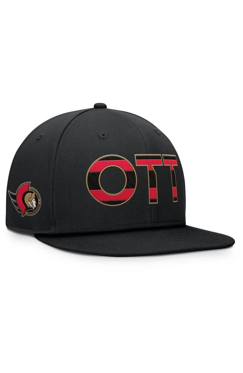 FANATICS Men's Fanatics Black Ottawa Senators Authentic Pro Rink Snapback Hat, Alternate, color, Black