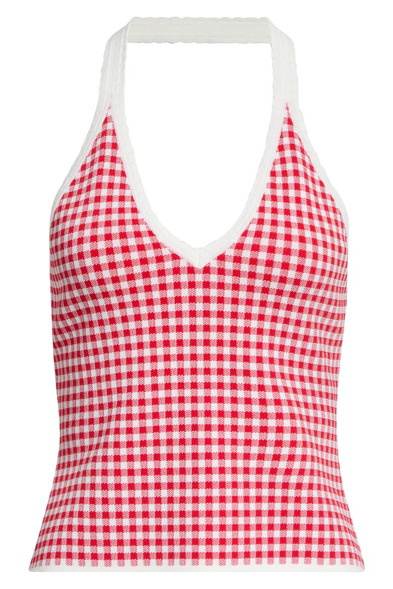 Micah Halter Top, Main, color, RED GINGHAM