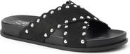 NEW YORK AND COMPANY Barnett Stud Crisscross Slide Sandal