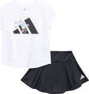 adidas Kids' Logo T-Shirt & Flounce Skirt Set