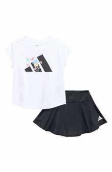 adidas Kids' Logo T-Shirt & Flounce Skirt Set