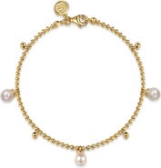 Gabriel & Co. Freshwater Pearl Beaded Charm Bracelet