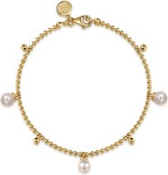 Gabriel & Co. Freshwater Pearl Beaded Charm Bracelet