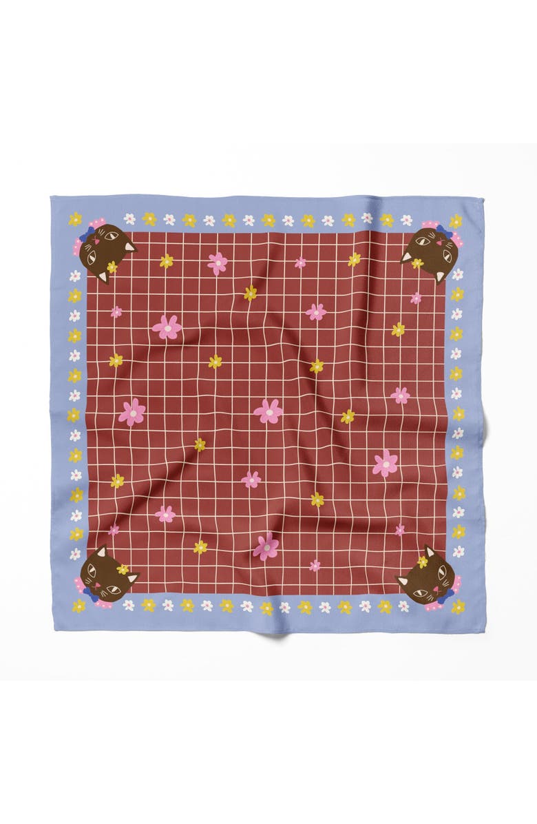 Centinelle Chat au Chocolat Cotton Silk Bandana, Main, color, Multicolor