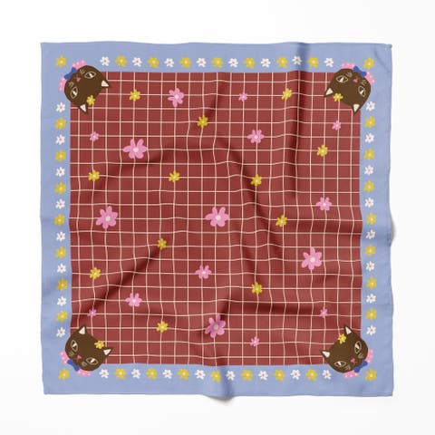 Chat au Chocolat Cotton Silk Bandana