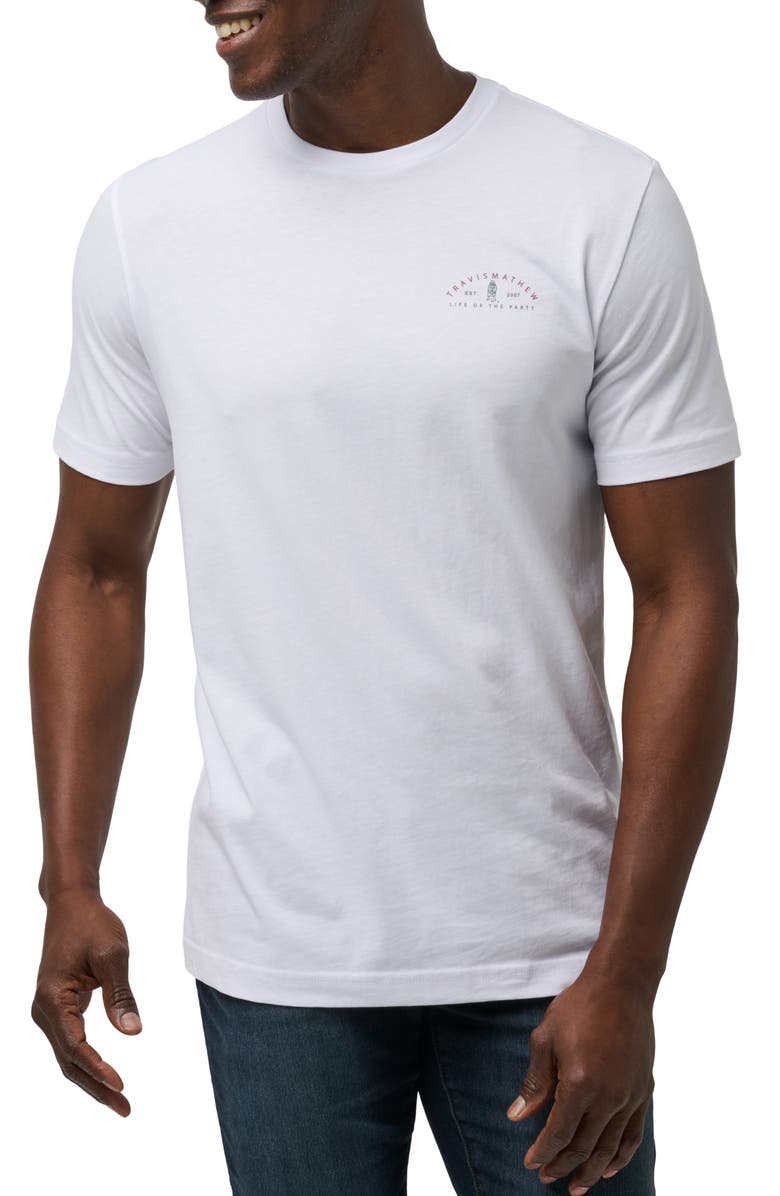 TravisMathew Famous Reindeer Graphic T-Shirt, Main, color, White