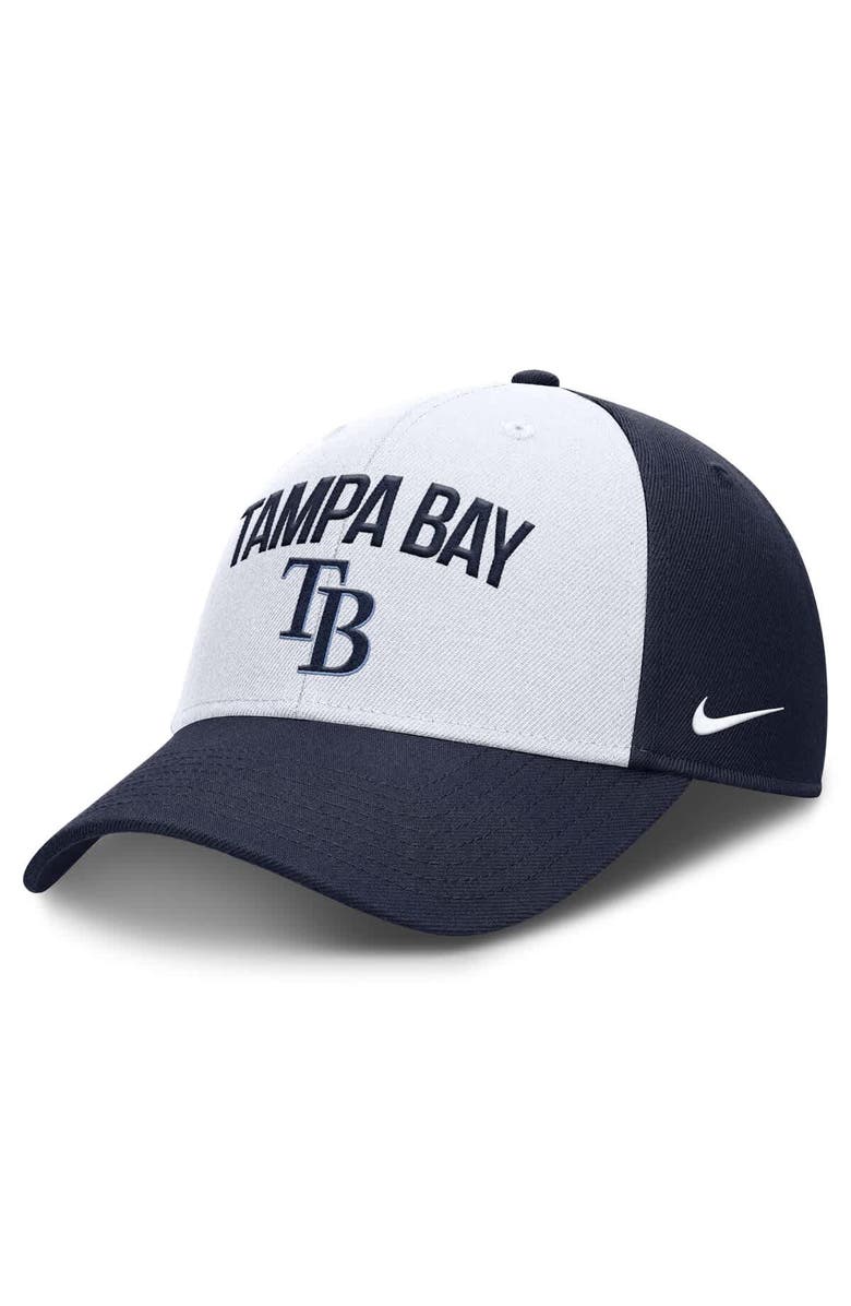 Nike Men's Nike White/Navy Tampa Bay Rays Club Performance Adjustable Hat, Main, color, White