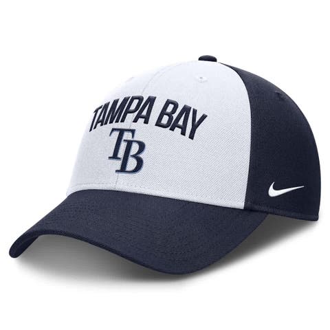 Men's Nike White/Navy Tampa Bay Rays Club Performance Adjustable Hat