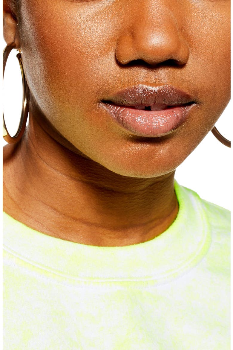 Fluorescent Washed Sweatshirt, Alternate, color, YELLOW