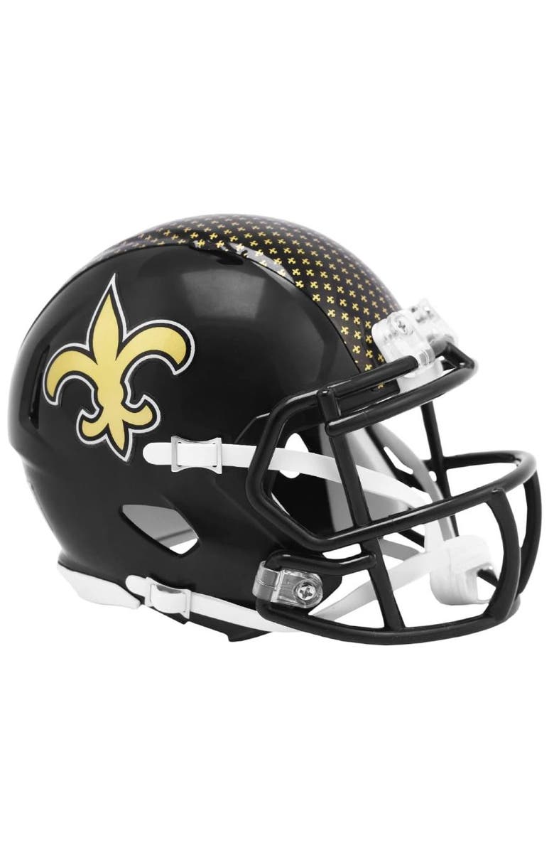 RIDDELL New Orleans Saints (2022) Alternate Riddell Speed Mini Helmet, Main, color, Black